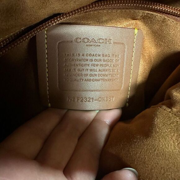 New Coach Hitch Amazon Green Micro Signature Jacquard Leather Backpack - Picture 12 of 13